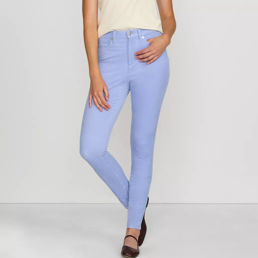 Women's Slender High Rise Corduroy Skinny Pants