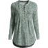 Women's Petite Long Sleeve Lattice Pintuck Tunic, Front