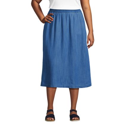 Women's TENCEL™ Fiber Flowy Midi Skirt - image 2