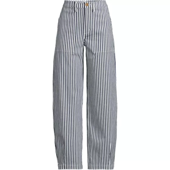 Women's Chino High Rise Barrel Leg Utility Ankle Pants - primary