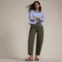 Women's Chino High Rise Barrel Leg Utility Ankle Pants, alternative image