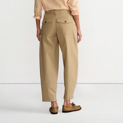Women's Chino High Rise Barrel Leg Utility Ankle Pants - image 1