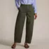 Women's Chino High Rise Barrel Leg Utility Ankle Pants, Front