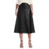 Women's Faux Leather Button Front Midi Skirt, Front