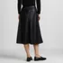 Women's Faux Leather Button Front Midi Skirt, Back