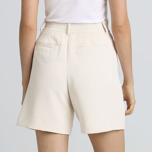 Women's High Rise Pleated Crepe 7" Shorts, Back