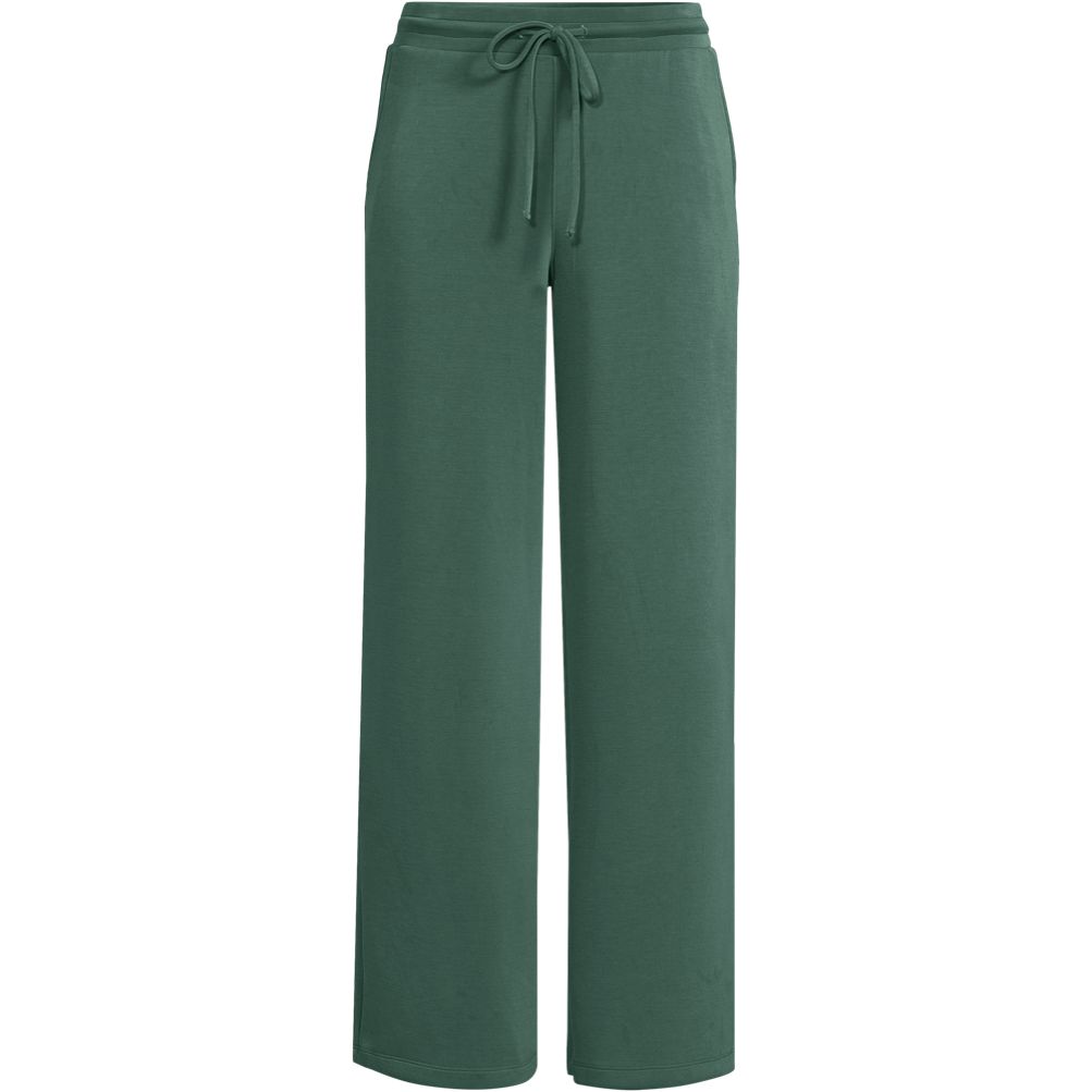 Women's Cupro Knit Mid Rise Wide Leg Pants | Lands' End