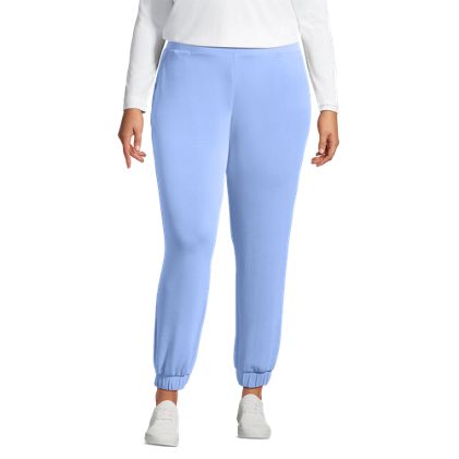 Women's Plus Size Cupro Knit Mid Rise Jogger Pants - image 2