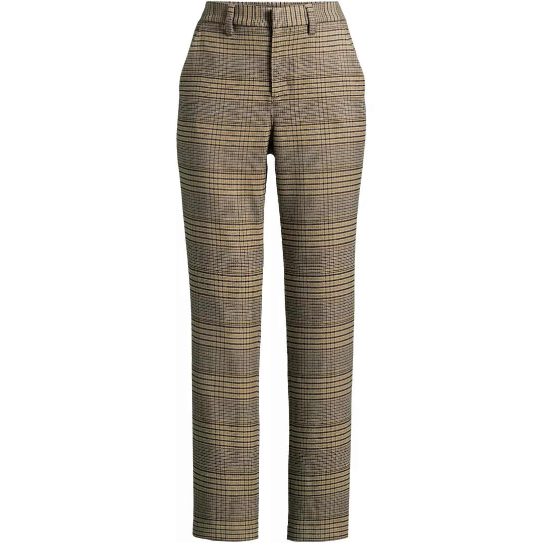 Women's High Rise Brushed Flannel Tapered Ankle Pants