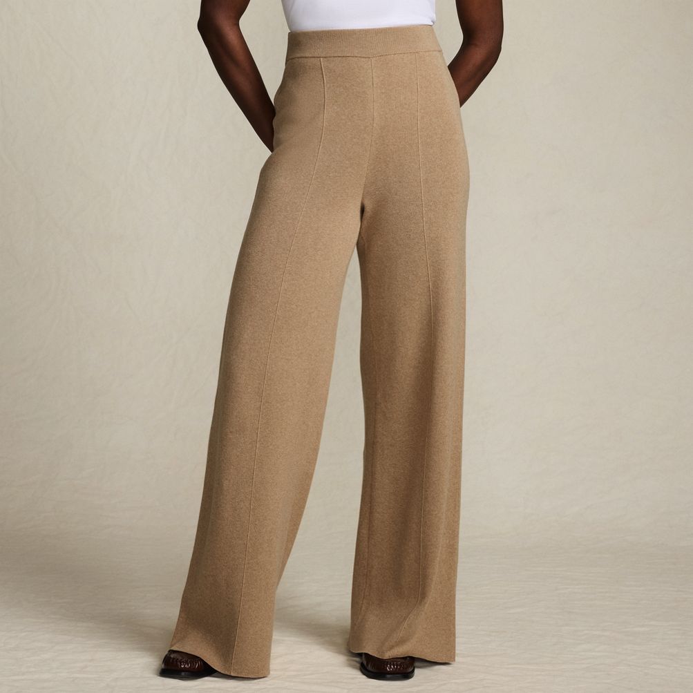 Women's Fine Gauge Cotton Sweater Pants | Lands' End