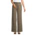 Women's Petite Brushed Flannel High Rise Pleated Wide Leg Pants, Front