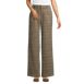 Women's Brushed Flannel High Rise Pleated Wide Leg Pants, Front