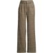 Women's Brushed Flannel High Rise Pleated Wide Leg Pants, Front