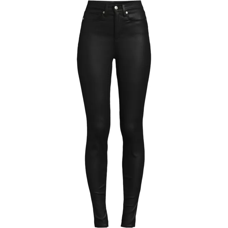 Women's Plus Size High Rise Coated Denim Skinny Jeans, Front