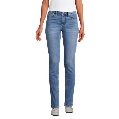 Women's Petite Recover Denim Mid Rise Slim Leg Jeans - image 5