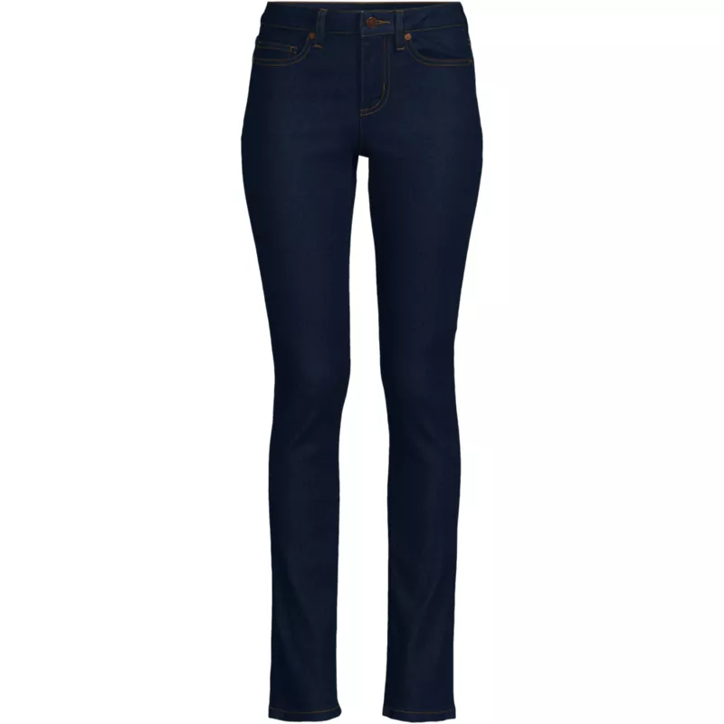 Women's Denim Mid Rise Slim Leg Jeans, Front