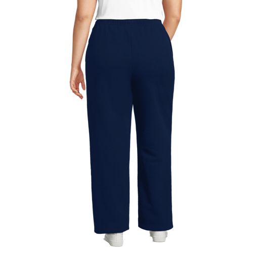 Lands' End Jogginghose Mit Geradem Bein Serious Sweats, Damen, Größe:48-50 Plus, Blau, Baumwoll-mischung/polyester-mischung, By Lands' End 