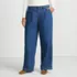 Women's Plus Size High Rise Soft Denim Pleated Wide Leg Trousers, Front