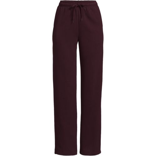 Serious Sweats Relaxed Straight Leg Joggers, Women, size: M, petite, Red, Cotton-blend/Poly-blend, by Lands' End