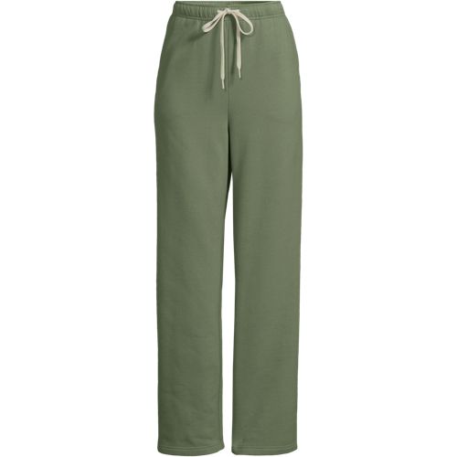 Serious Sweats Relaxed Straight Leg Joggers, Women, size: S, regular, Green, Cotton-blend/Poly-blend, by Lands' End