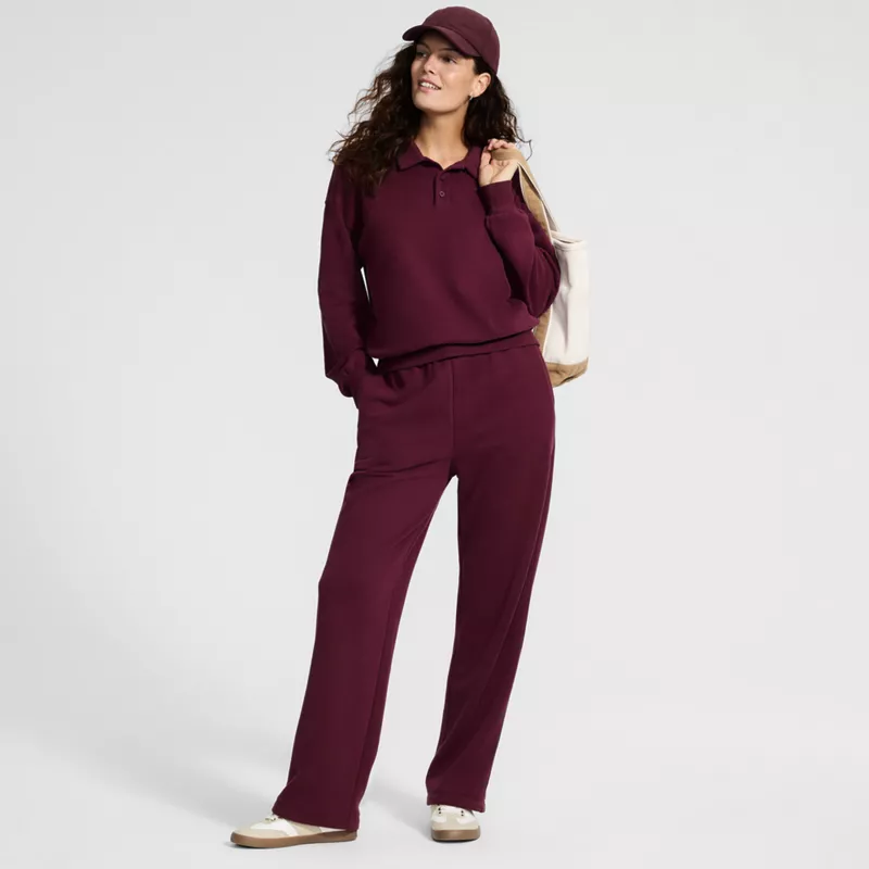 Women's Serious Sweats High Rise Relaxed Straight Leg Pants - Set Bottom, alternative image