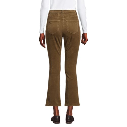  Lands' End Knöchellange Feincord-schlaghose High Waist, Damen, Größe:36 Petite, Braun, Baumwoll-mischung, By Lands' End 