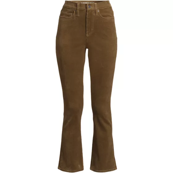Women's Plus Size High Rise Corduroy Kick Crop Pants - primary