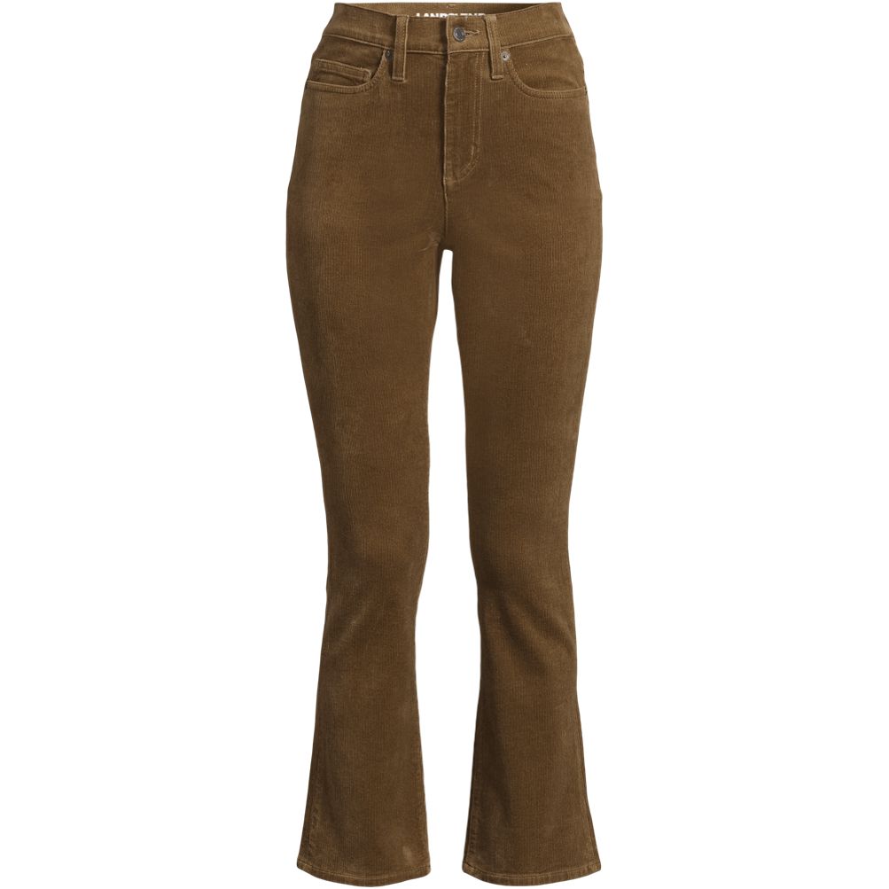 Women's High Rise Corduroy Kick Crop Pants | Lands' End