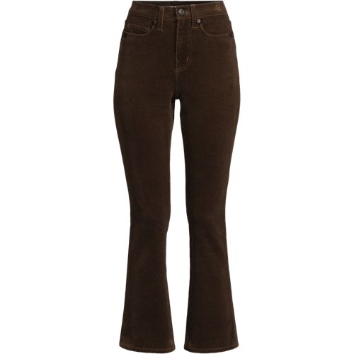  Lands' End Knöchellange Feincord-schlaghose High Waist, Damen, Größe:42 Petite, Braun, Baumwoll-mischung, By Lands' End 