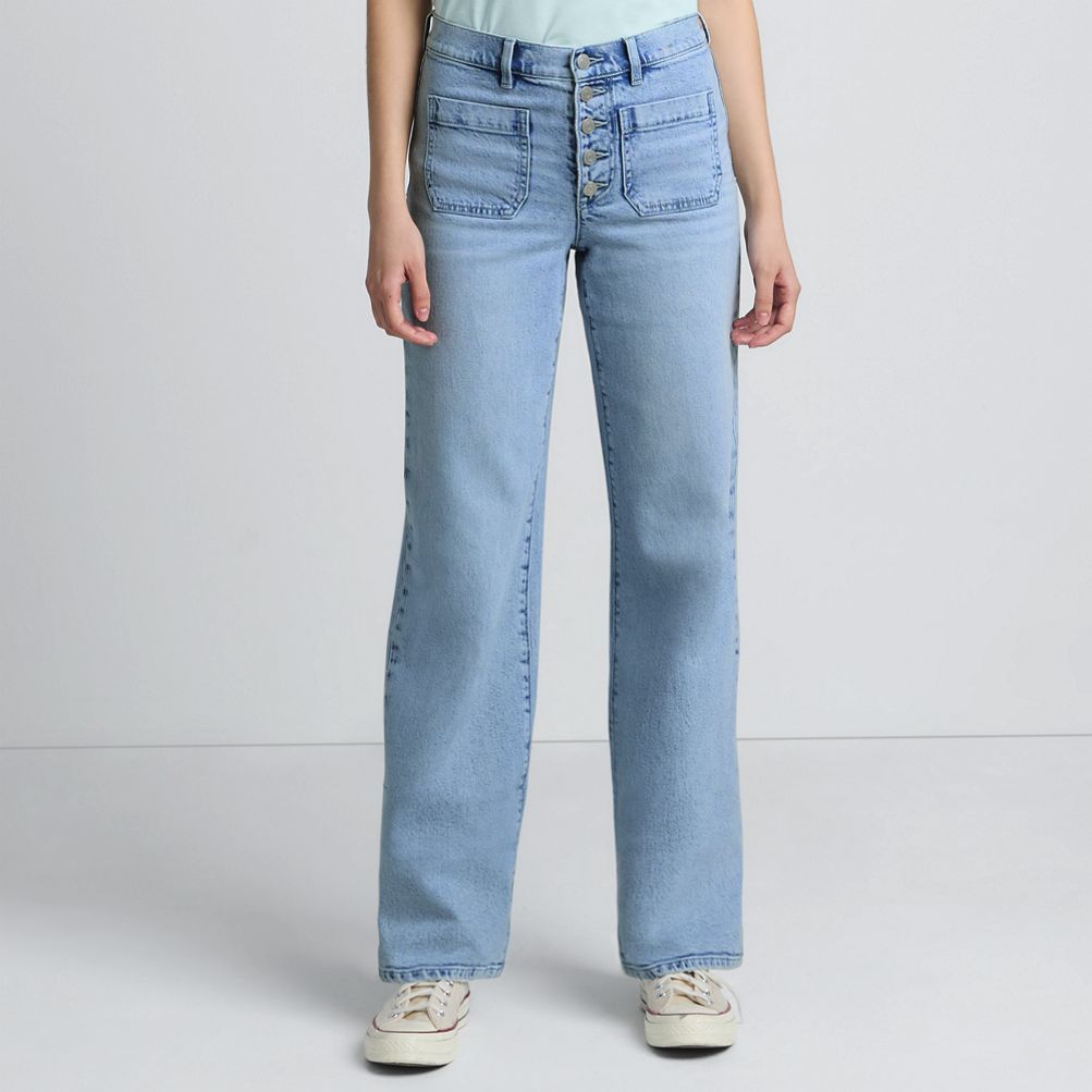 【BOK PLACE】point button roll-up mega wide fit denim PT Women Joni Deja Vu at AG Jeans Official Store