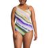 Women's Plus Size Shirred One Shoulder One Piece Swimsuit, alternative image