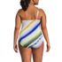 Women's Plus Size Shirred One Shoulder One Piece Swimsuit, Back