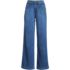 Women's High Rise Soft Denim Pleated Wide Leg Trousers, Front
