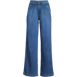 Women's High Rise Soft Denim Pleated Wide Leg Trousers, Front