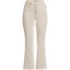 Women's Recycled Denim High Rise Button Front Kick Flare Crop Jeans, Front