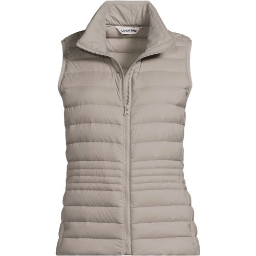 Wanderweight Down Ultralight Packable Gilet, Women, size: S, petite, Misc, Nylon, by Lands' End