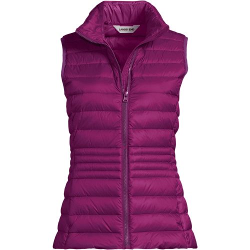  Lands' End Daunenweste Wanderweight Verstaubar Ultraleicht, Damen, Größe:32-34 Petite, Pink, Nylon, By Lands' End 