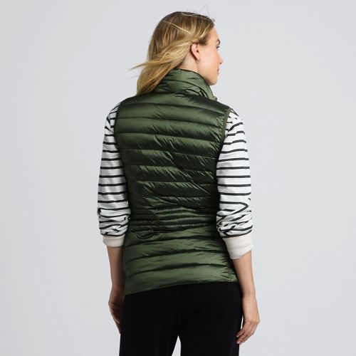  Lands' End Daunenweste Wanderweight Verstaubar Ultraleicht, Damen, Größe:40-42 Petite, Grün, Nylon, By Lands' End 
