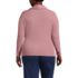 Women's Plus Size Long Sleeve Brushed Rib Wrap Top, Back