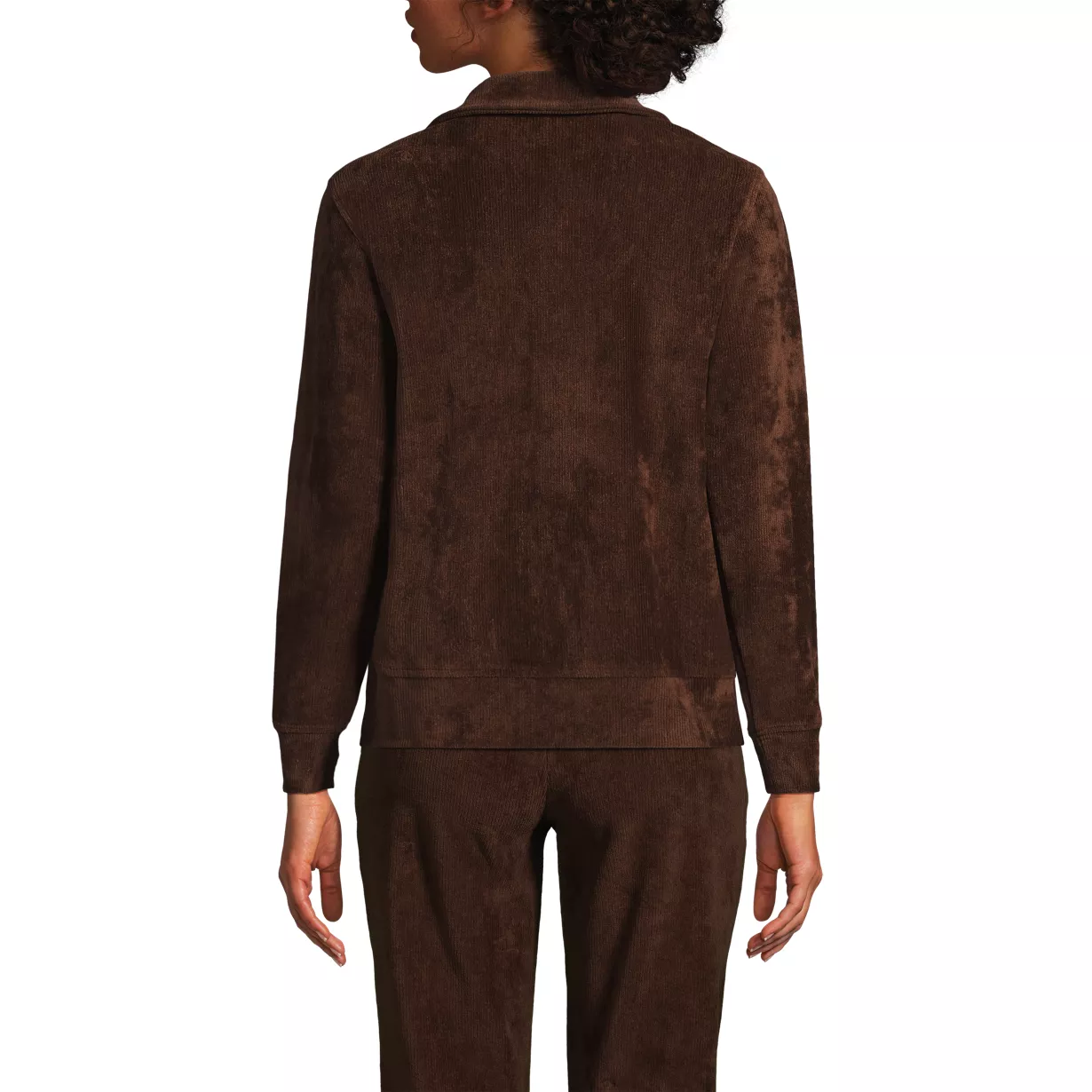 Women's Long Sleeve Sport Cord Quarter Zip Pullover