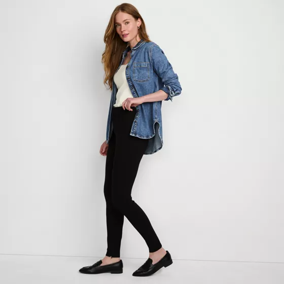 Women's High Rise Ponte Polished Leggings - primary