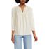 Women's 3/4 Sleeve Lightweight Jersey Lattice Detail Top, Front