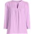 Women's 3/4 Sleeve Lightweight Jersey Lattice Detail Top, Front