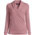 Women's Plus Size Long Sleeve Brushed Rib Wrap Top, Front