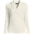 Women's Long Sleeve Brushed Rib Wrap Top, Front