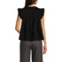 Women's Split Neck Satin Ruffle Blouse, Back