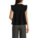 Women's Split Neck Satin Ruffle Blouse, Back