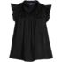 Women's Split Neck Satin Ruffle Blouse, alternative image