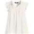 Women's Split Neck Satin Ruffle Blouse, alternative image