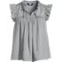 Women's Split Neck Satin Ruffle Blouse, alternative image